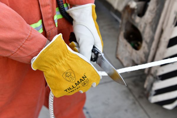 Tillman 1457 Top Grain/Split Cowhide Back A7 Cut Resistant Drivers Gloves