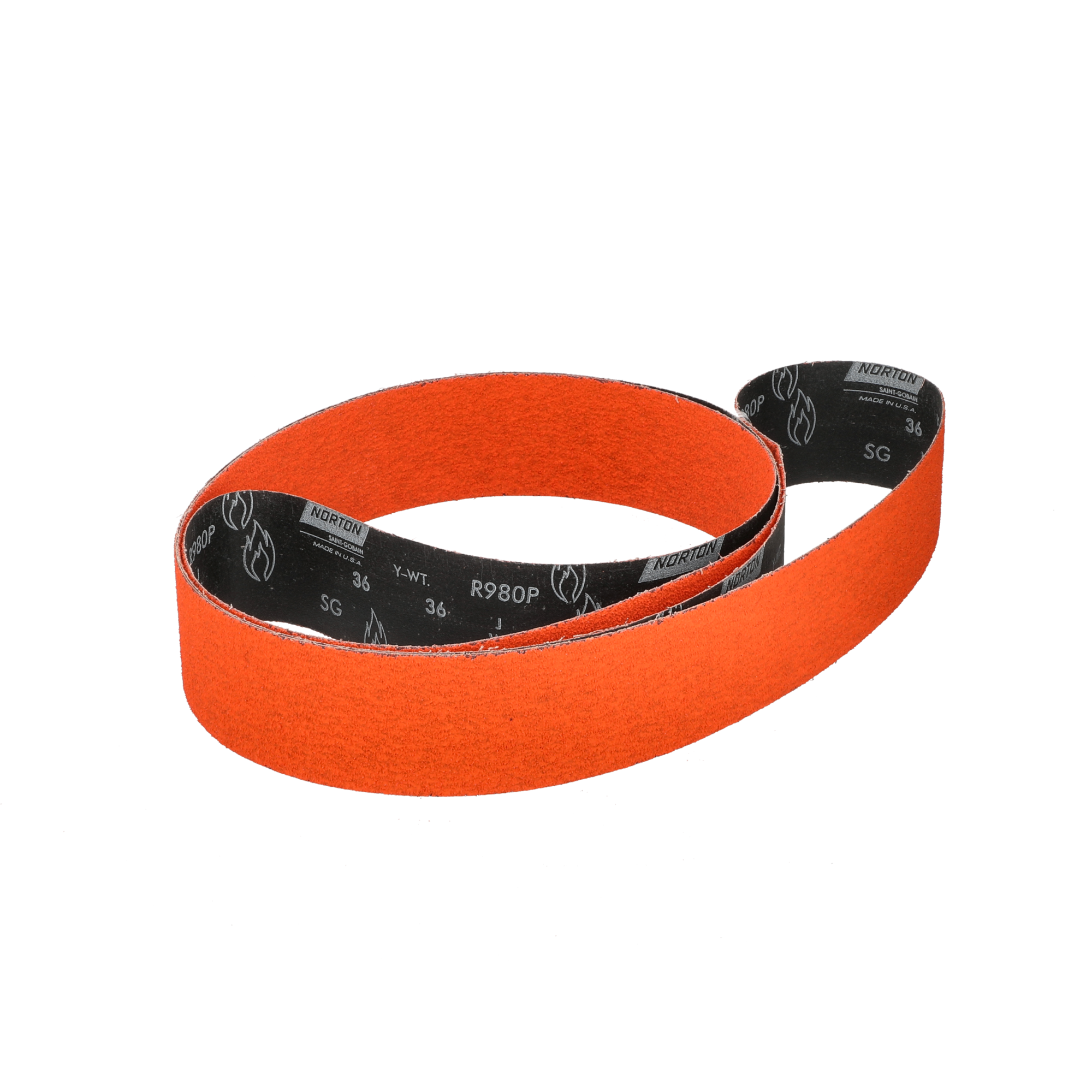 Norton 3 x 132 In. Blaze Cloth Narrow Backstand Belt 36 Grit R980P CA