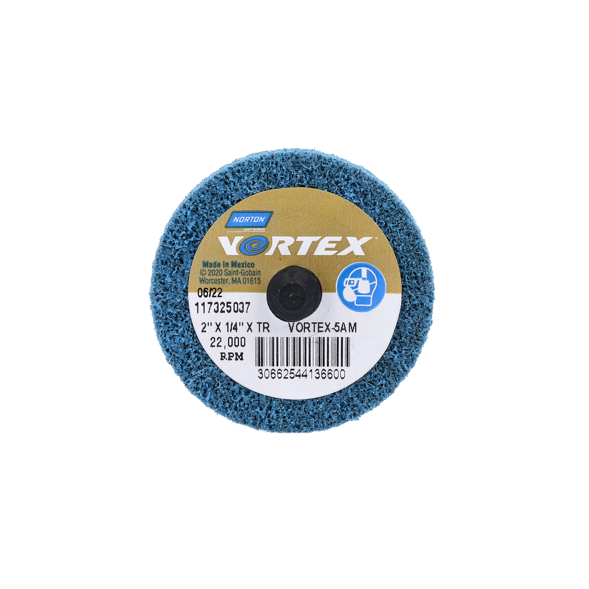 Norton 2 In. Bear-Tex Vortex Rapid Blend Non-Woven Wheel Type III AO M Grit