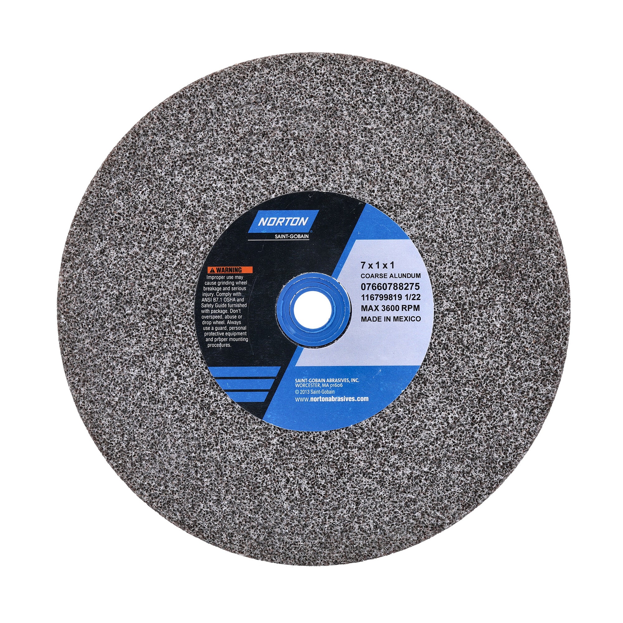 Norton 7 x 1 x 1 In. Gemini Bench and Pedestal Wheel 36 P VBE T01