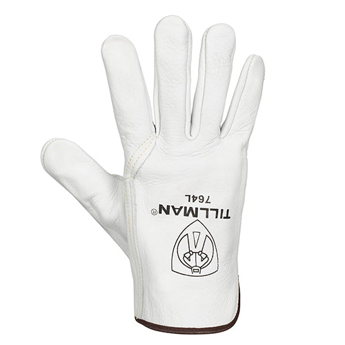 Tillman 764 Heavy Duty Top Grain Cowhide Driver Gloves back straight on