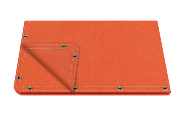 Lincoln K4658-R Flame Retardant Vinyl Welding Screen/Curtain - 6 x 8 ft. - Red