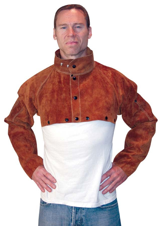 TILLMAN 3821-20 IMP DK BRWN LEATHER CAPE W/20"BIB