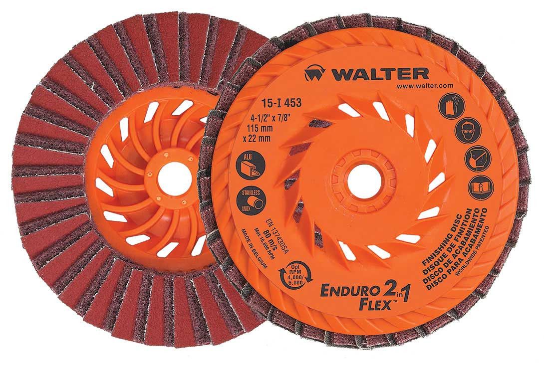 Walter 15I453 2IN1 FLAP DISC: 4.5" 10 Pack