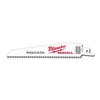 Milwaukee "Wrecker" 48005701 9" x 8T Metal Sawzall Blade (5 pack)