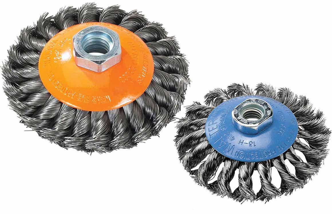 Walter 13H504 5" x .020" x 5/8"11" KnotTwisted Saucer Cup Brush