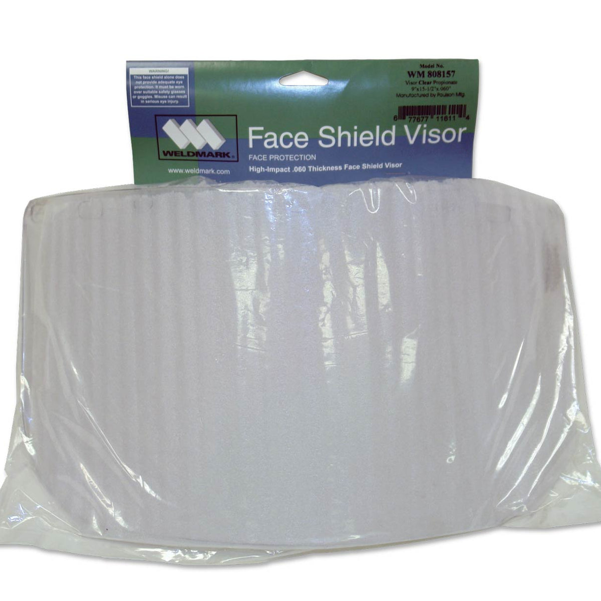 Weldmark WM838157 Dark Green Visor 8 X 15 1/2 X .060 P.O.P. 