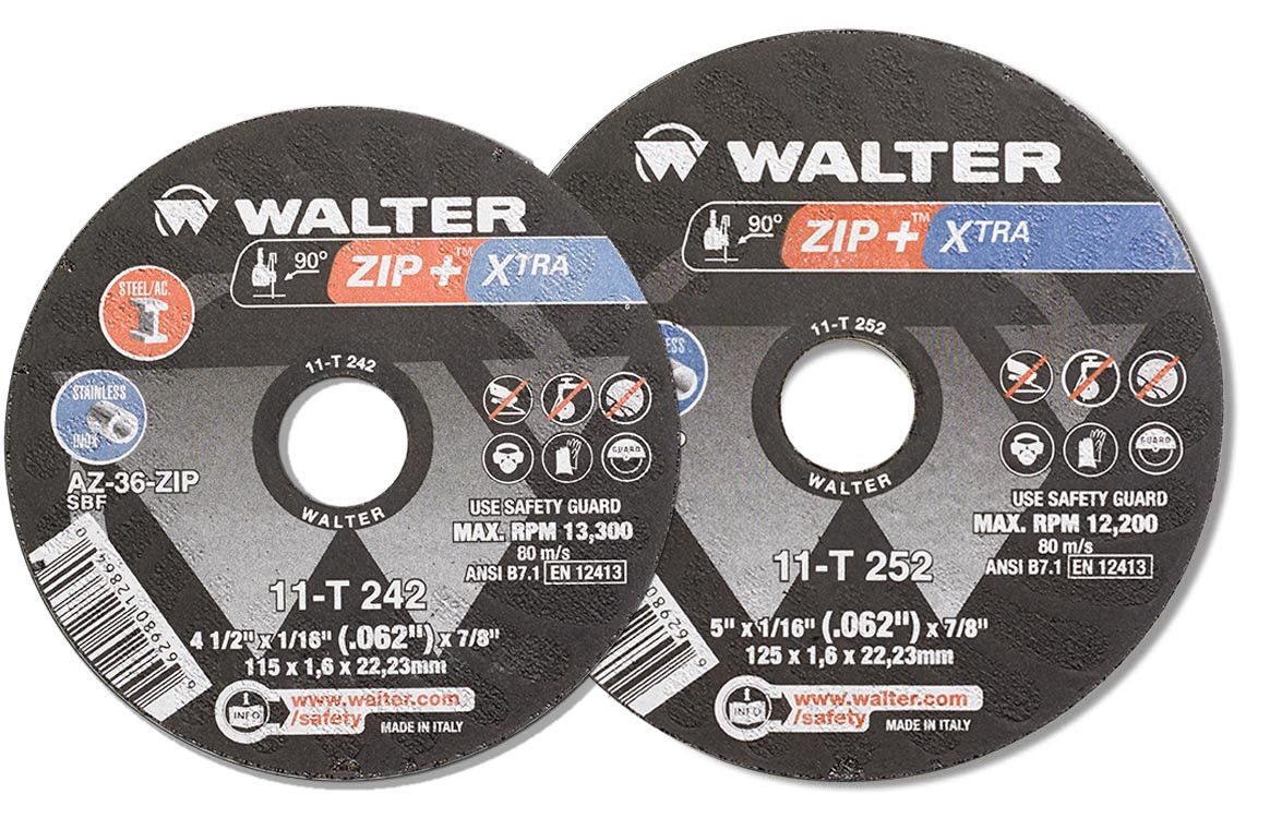 Walter 11-T-252 5" ZIP +™ Thick Gauge Cut-Off Wheels