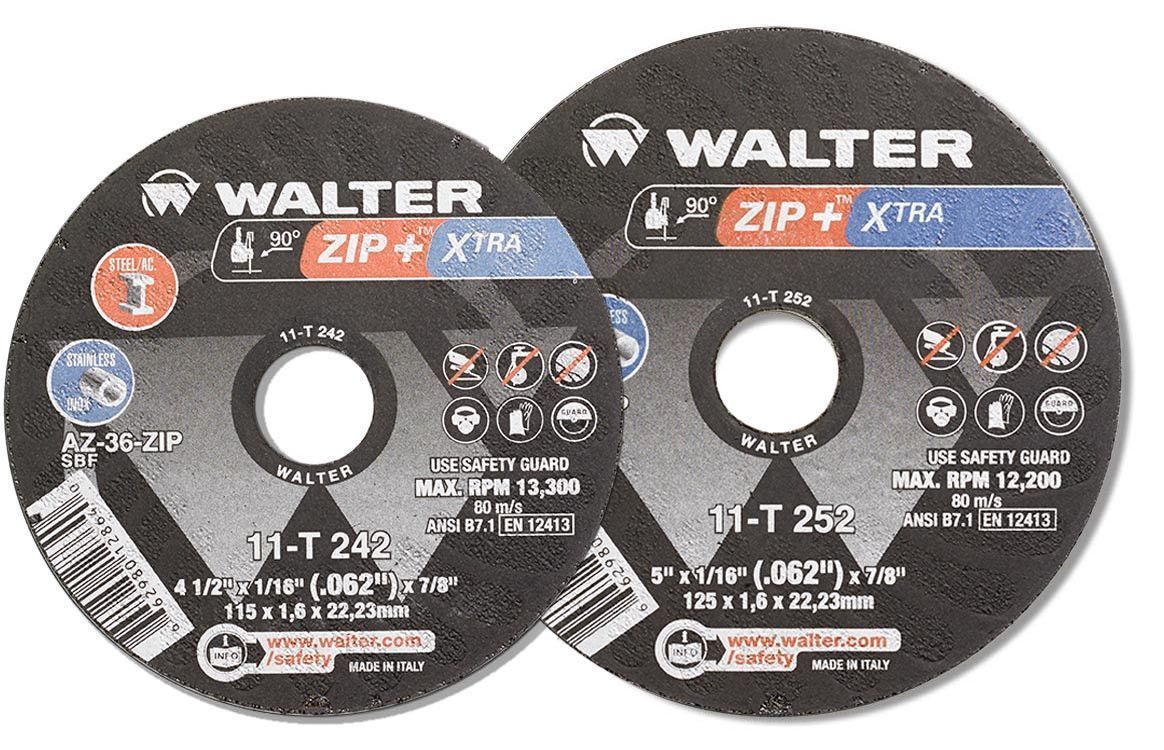 Walter 11-T-503 5" ZIP + Xtra™ Thick Metal Cut-Off Wheels