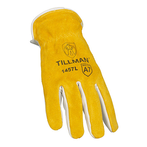 Tillman 1457 Top Grain/Split Cowhide Back A7 Cut Resistant Drivers Gloves