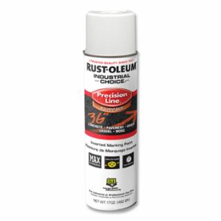 Rust-Oleum 647-203030V Industrial Choice® M1600/M1800 System Precision-Line Inverted Marking Paint, 17 oz, White, M1600 Solvent-Based