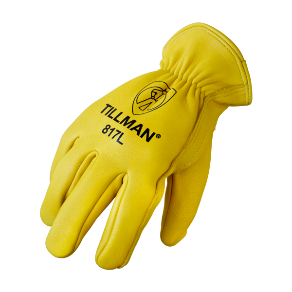 Tillman 817 Premium Top Grain Elkskin Driver Glove, Heavyweight w/ Cotton-Lined Back