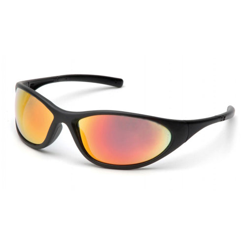 Pyramex SB3345E Zone II Matte Black Safety Glasses W/ Ice Orange Mirror Lens (12 each)