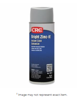 CRC 18414 Bright Zinc-It Instant Cold Galvanize, 16 oz Aerosol Can