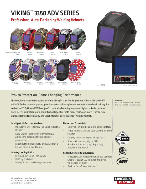 Lincoln K5758-5 VIKING™ 3350 ADV Jessi the Welder™ Welding Helmet