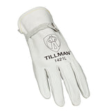 Tillman 1421 Premium Top Grain Cowhide Pull Strap Drivers Gloves back, angled