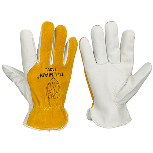 Tillman 1428 Top Grain/Split Cowhide Drivers Gloves front and back