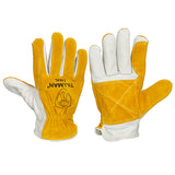 Tillman 1464 Double Palm Top Grain/Split Cowhide Drivers Gloves front and back