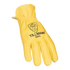 Tillman 864 Gold Deerskin Drivers Gloves back, angled