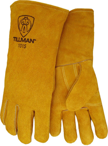 Tillman 1015 Brown Shoulder Split Cowhide Stick Welding Gloves (1 Pair)