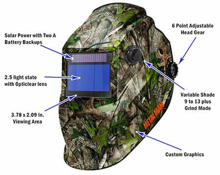 point gear auto parts Metal Man AOCB8735SGC Camouflage BIG Window Variable Shade Auto Darken – weldingoutfitter.com