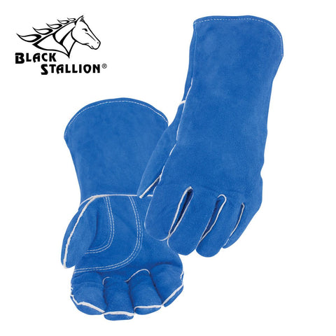 Revco 113 Blue Split Cowhide Stick Glove with Palm Guard (1 Pair)