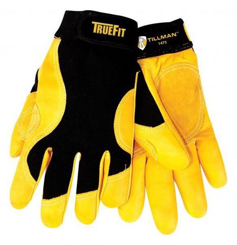 Tillman 1475 Gold Top Grain Cowhide and Spandex Back TrueFit Gloves (1 Pair)