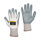 Tillman 1763 White/Gray Nitrile Foam Coated Nylon Gloves (1 Pair)