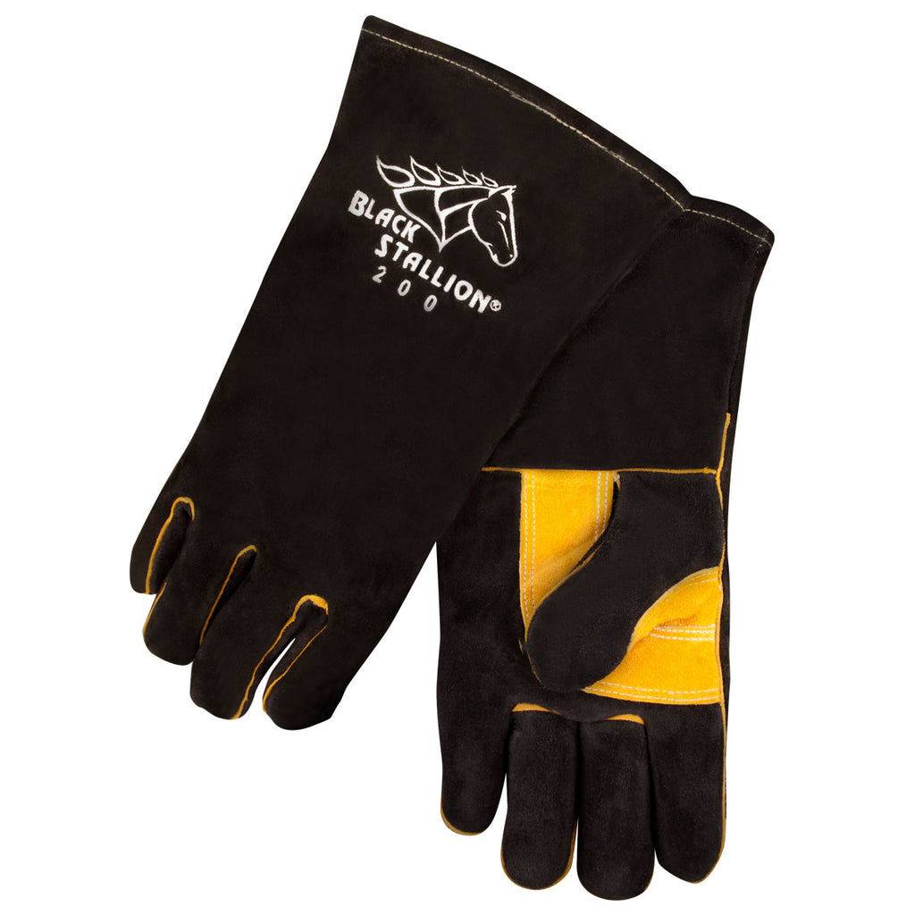 Revco 200 Black Side Split Cowhide Stick Glove w/ CushionCore™ Liner (1 Pair)