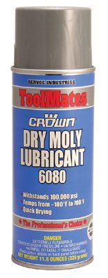 Crown 6080 Dry Moly Lubricants, 11.6 oz Aerosol Can (12 Cans)