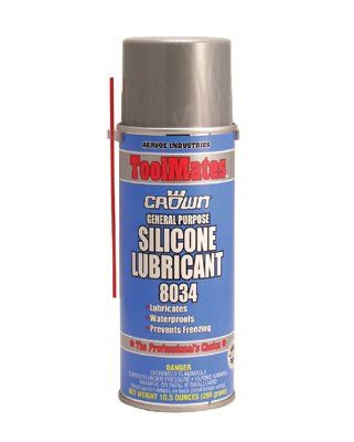 Crown 8034 General Purpose Silicone Lubricants, 16 oz Aerosol Can (12 Cans)