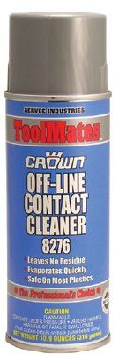 Crown 8276 Off-Line Contact Cleaners, 10.9 oz Aerosol Can (12 Cans)