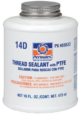 Permatex  80633 Thread Sealants w/ PTFE, 16 oz Can, White (1 Can)