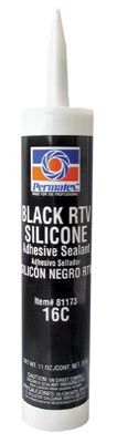 Permatex 81173 Black RTV Silicone Adhesive Sealants, 12.9 oz Cartridge, Black (1 Cartridge)