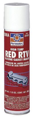 Permatex 81915 High-Temp Red RTV Silicone Gasket, 7.25 oz Automatic Tube, Red (12 Tubes)