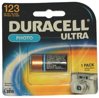 Duracell DL123ABPK 3 V 123 Duracell Procell Lithium Cell Batteries - 1 per Pack (6 Packs)