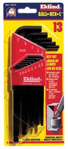 eklind-tool-13213-ball-hex-l-key-set,-13-piece,-long-series,-inch,-black-oxide