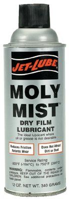 Jet-Lube 16041 Moly-Mist Dry Film Lubricants, 12 oz Aerosol Can (12 Cans)
