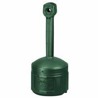 Justrite 26800G Smokers Cease-Fire Cigarette Butt Receptacles, 16 qt, Polyethylene, Forest Green (1 EA)