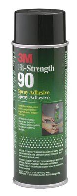 3M 021200-30023 Hi-Strength 90 Spray Adhesive, 24 oz, Aerosol Can, Clear (12 Cans)