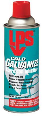 LPS 00516 Cold Galvanize Corrosion Inhibitor, 14 oz Aerosol Can (12 Cans)