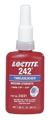 Loctite 24231 242 Threadlockers, Medium Strength, 50 mL, Blue (1 Bottle)