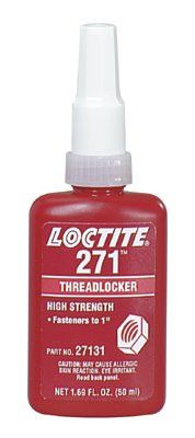 Loctite 442-135381 271 High Strength Threadlockers, 50 mL, 1 in Thread, Red (1 Bottle)
