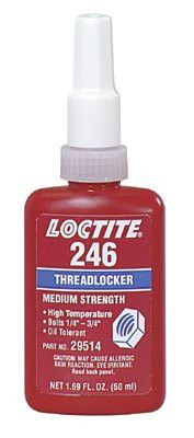 Loctite 29514 246 Threadlockers, Medium Strength/High Temperature, 50 mL, Blue (1 Bottle)