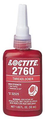 Loctite 303442 Threadlockers, Primerless High Strength, 250 mL, Red (1 Bottle)
