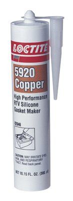 Loctite 82046 5920 Copper, High Performance RTV Silicone Gasket Maker, 300 mL Cartridge, Copper (1 Cartridge)
