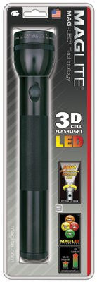 MAG-Lite ST3D016 LED D-Cell Flashlight, 3 D, Black (6 EA)