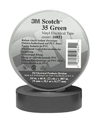 Scotch Vinyl Color Coding Electrical Tape 35, 3/4 x 66' Brown