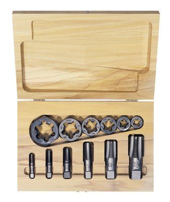 Irwin Hanson 1920 12-pc Hexagon Re-threading Die Sets (HCS) & (HSS
