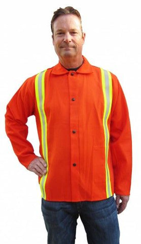 Tillman 6230DRQ 30" Hi-Vis Orange Jacket with Silver/Yellow Reflective Tape (1 Jacket)